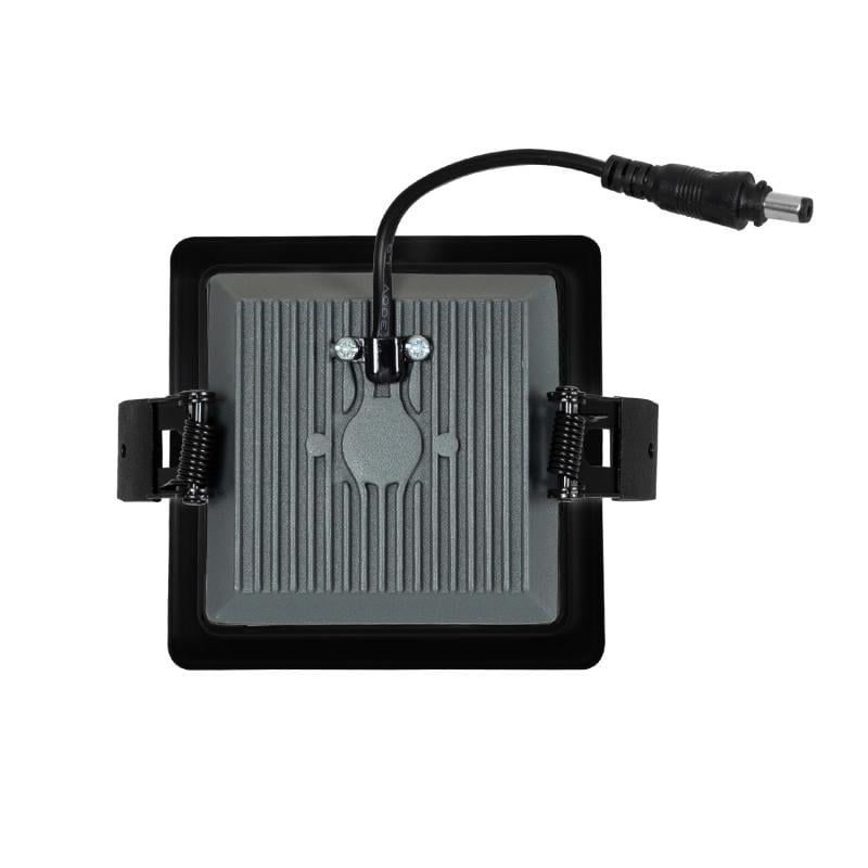 Downlight LED 10W Cuadrado SAMSUNG Aero 130 lm/W Microprismático LIFUD Corte 85x85 mm Negro
