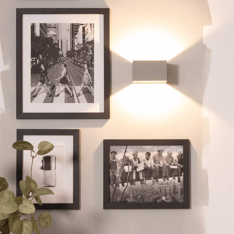 Aplique de Pared LED 6W de Aluminio Iluminación Doble Cara Lico Gris Claro