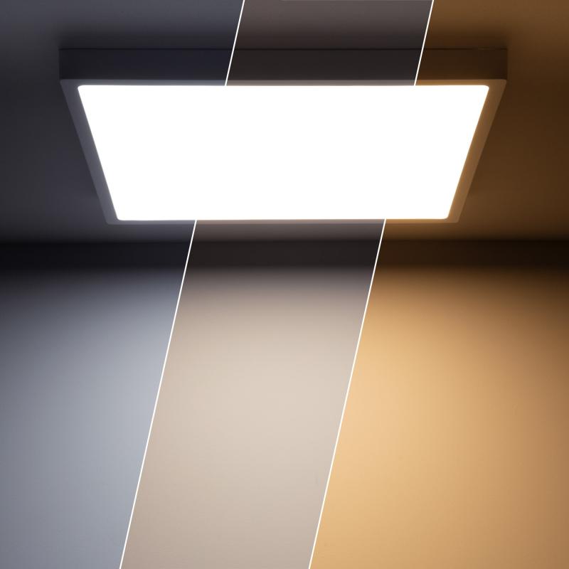 Plafón LED 30W Cuadrado Superslim CCT Seleccionable 400x400 mm