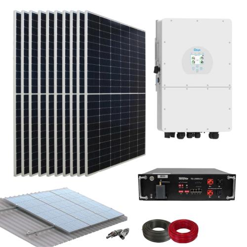Kit para Instalación Paneles Solares para Casa con Inversor Deye Trifásico 6000W