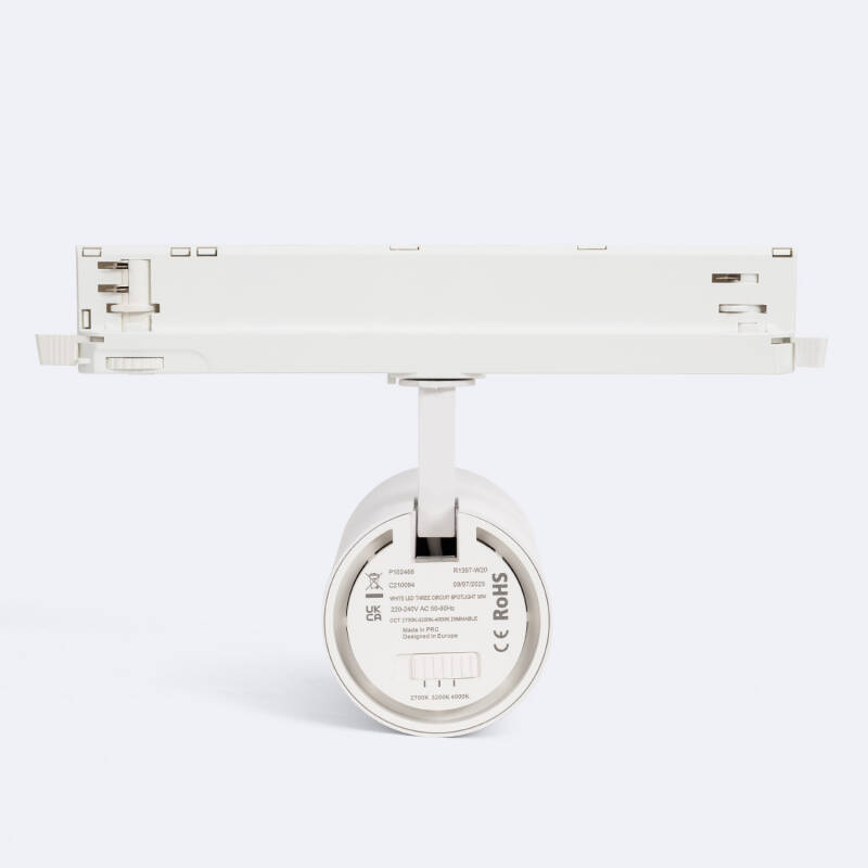 Foco Carril LED Trifásico 30W Fasano Regulable DALI Blanco