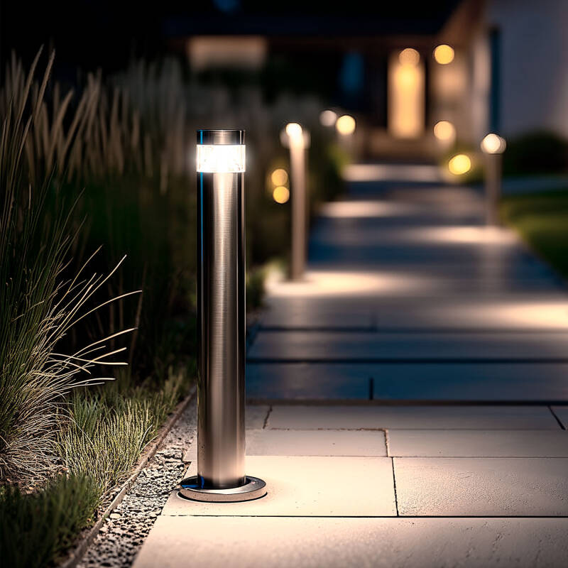 Baliza Exterior LED 5W Superficie Pie 50cm Acero Inoxidable Inti