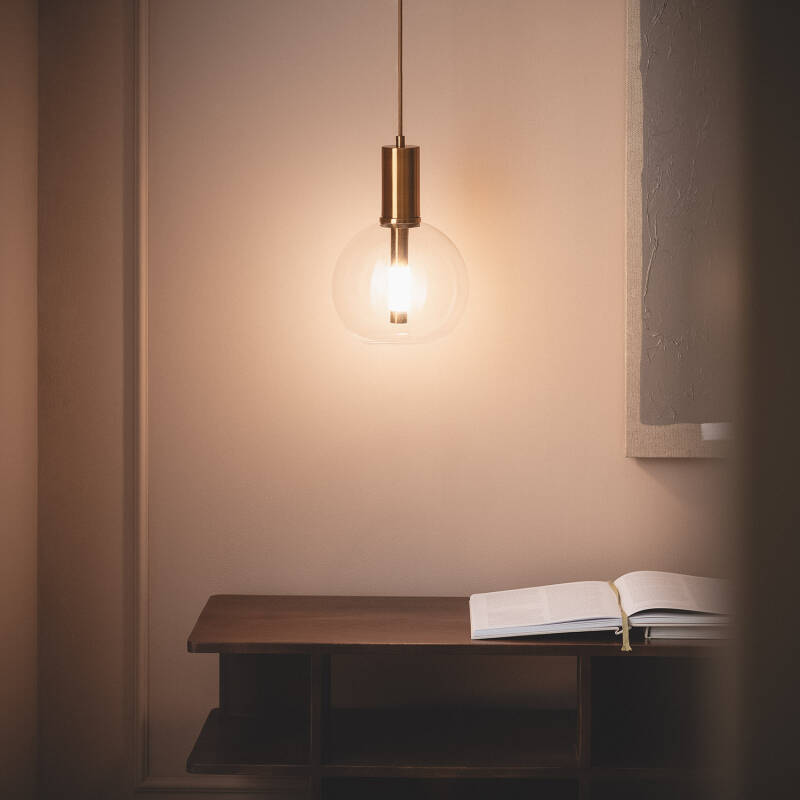 Lámpara Colgante LED 5W Metal y Cristal Ludvika