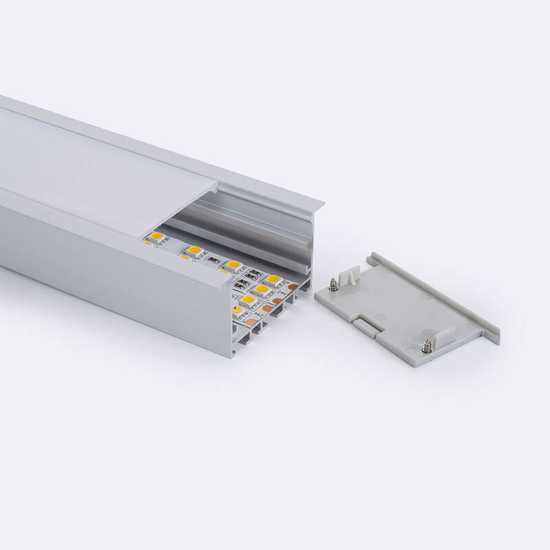 Perfil Aluminio Empotrable XL para Tiras LED hasta 40mm