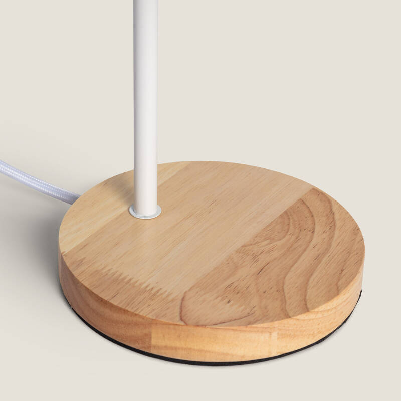 Lámpara de Mesa de Tela y Madera Jedali