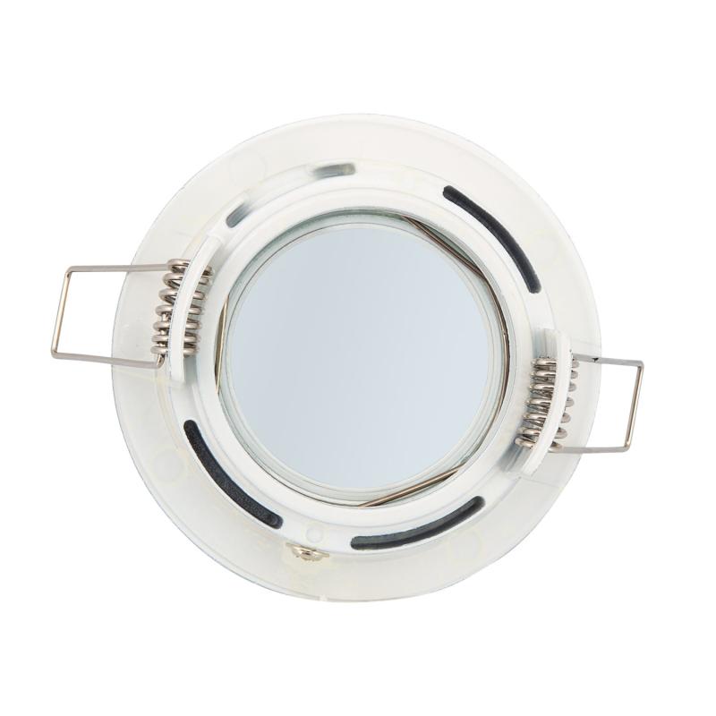 Aro Downlight Circular Blanco para Bombilla LED GU10 / GU5.3 Corte Ø 65 mm
