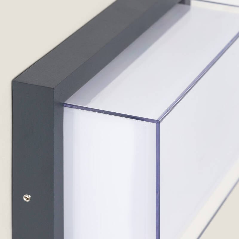 Aplique de Pared Exterior LED 12W Aluminio CCT Seleccionable Doble Difusor Caelia