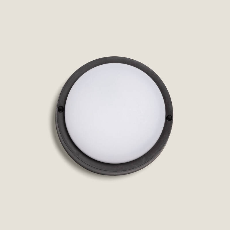 Plafón LED 15W Circular para Exterior Ø140 mm IP65 Hublot Black