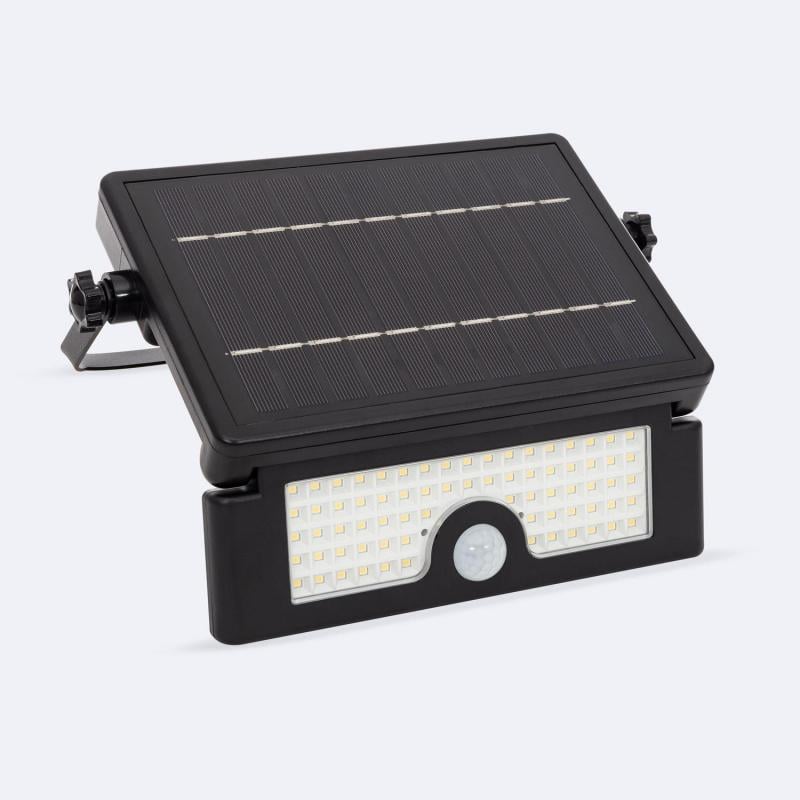 Foco Proyector LED Solar Murat 6W IP54 con Sensor de Movimiento PIR y Crepuscular Blanco Neutro 4000K