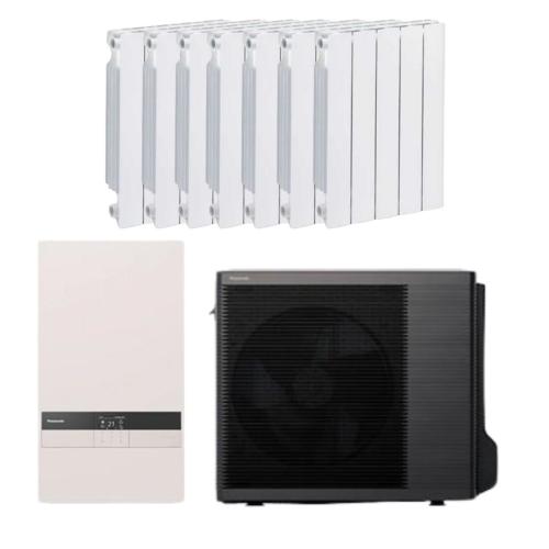 Kit Aerotermia con Radiadores 9kW Panasonic Aquarea High Performance R-290 para 120m2