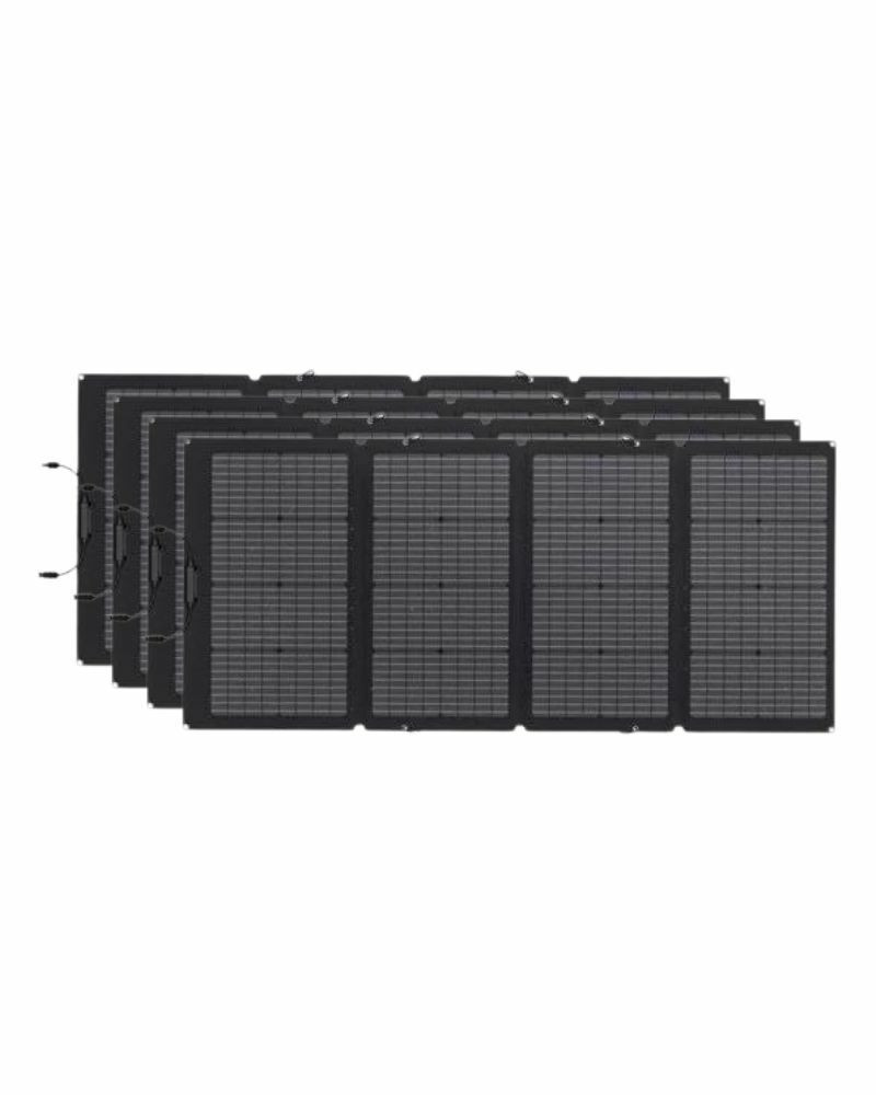 Pack 4 unidades Paneles Solares Plegables 220W 12V Bifacial Ecoflow