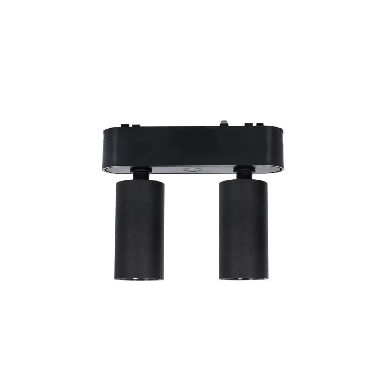 Foco Carril LED Magnético 25mm SuperSlim Doble 10W 48V Negro