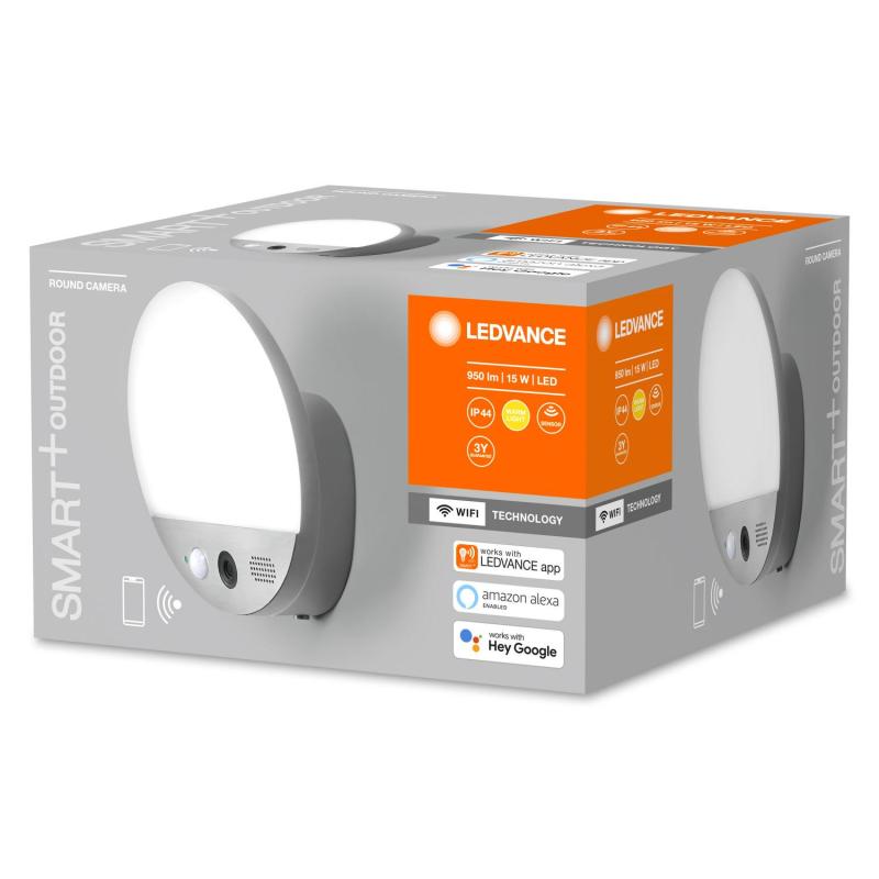 Cámara de Vigilancia Exterior Smart WiFi con Proyector LED 15W LEDVANCE 4058075564480
