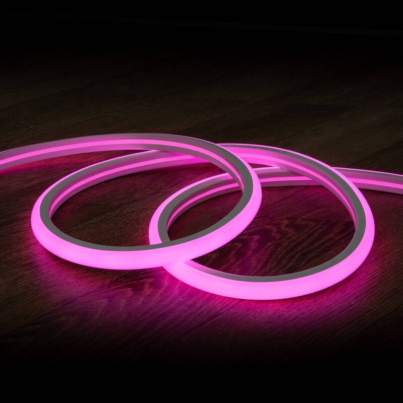 Tira LED Neón Regulable 220V Rosa Semicircular 180 9W/m Corte 100cm IP67 a Medida