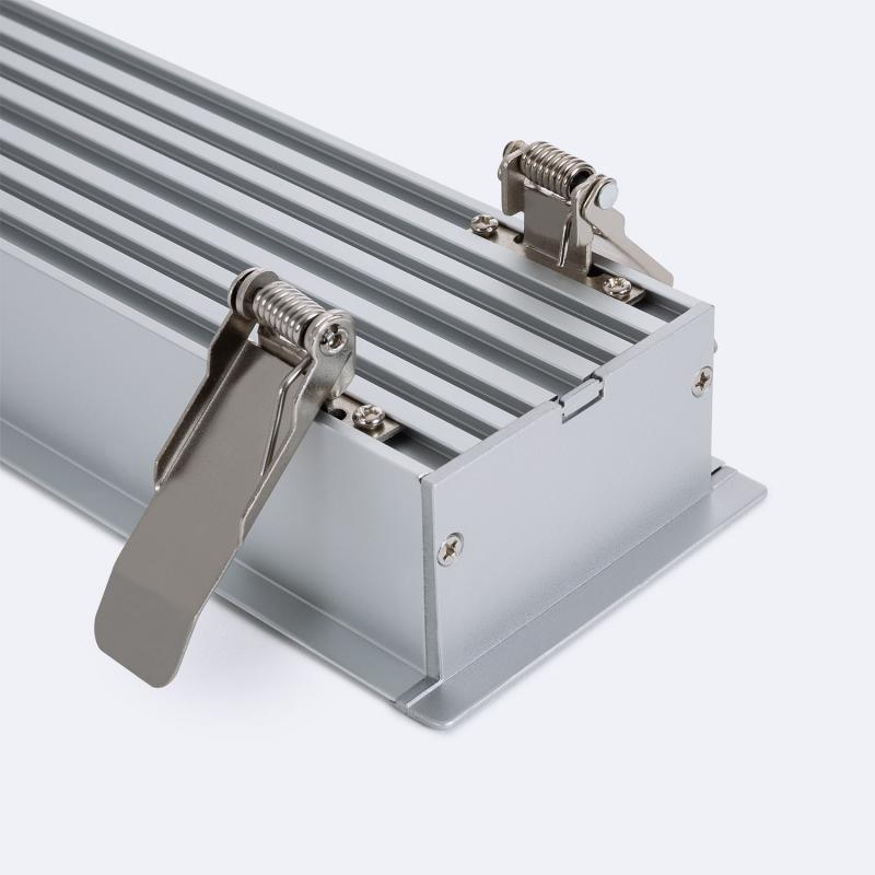 Perfil Aluminio Empotrable para Tiras LED hasta 45 mm con Tapa Continua