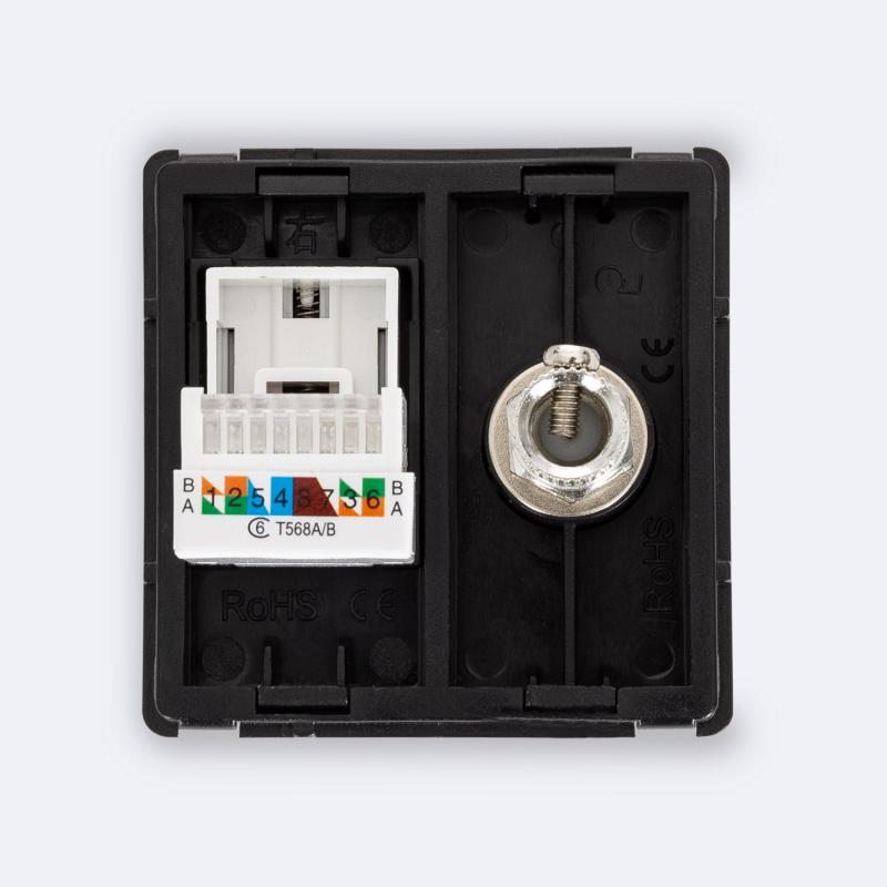 Toma RJ45 CAT 6 Internet + TV Macho Modern