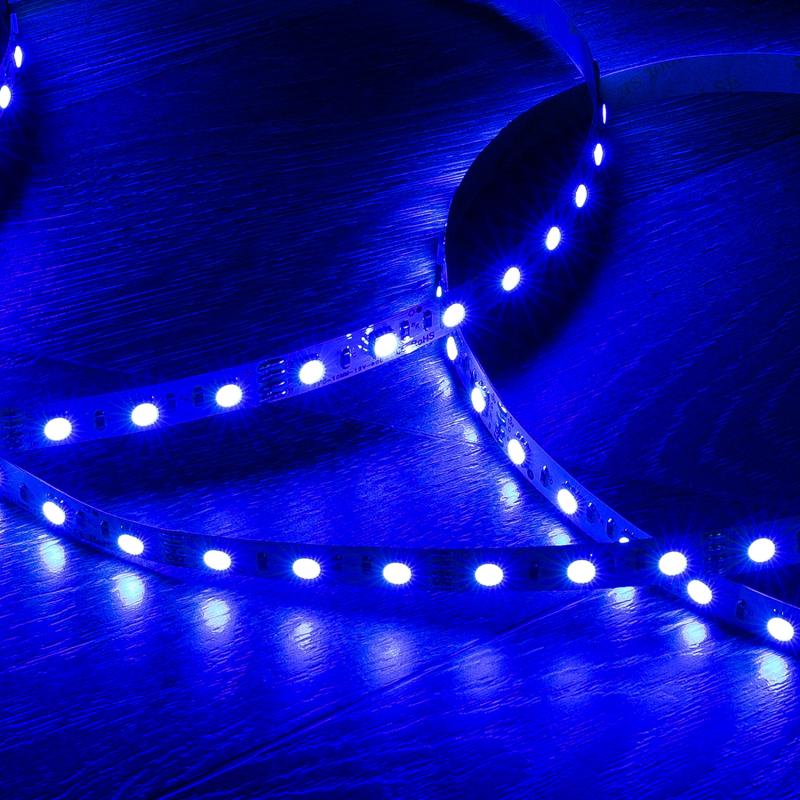 Tira LED 12V RGB SMD 60 LED/m 5m 9W/m Ancho 10mm Corte 5cm IP20
