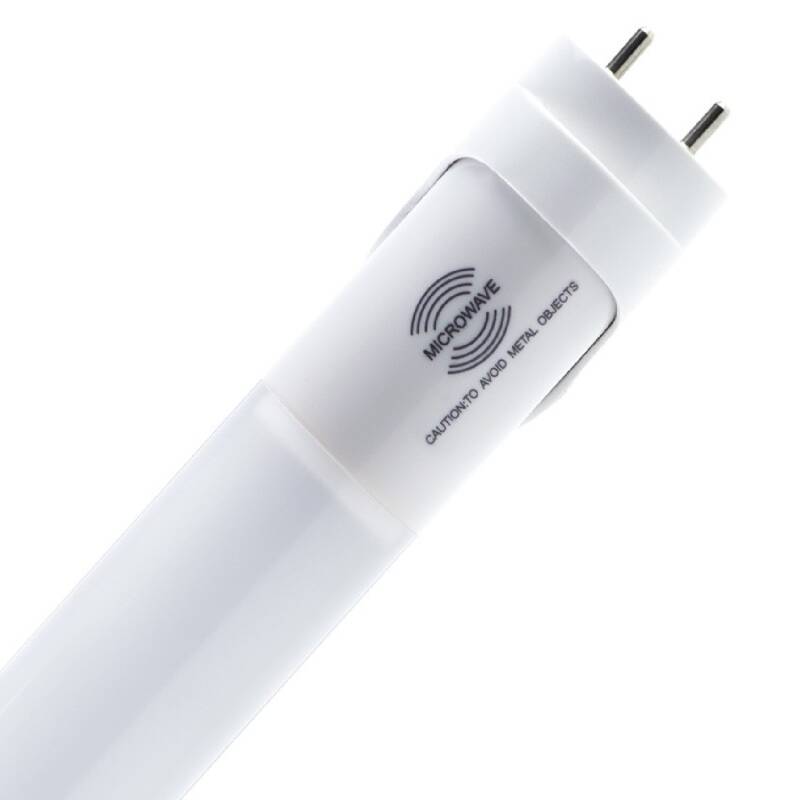 Tubo LED T8 G13 60 cm Aluminio con Detector de Movimiento Radar Apagado Total Conexión un Lateral 9W 100lm/W