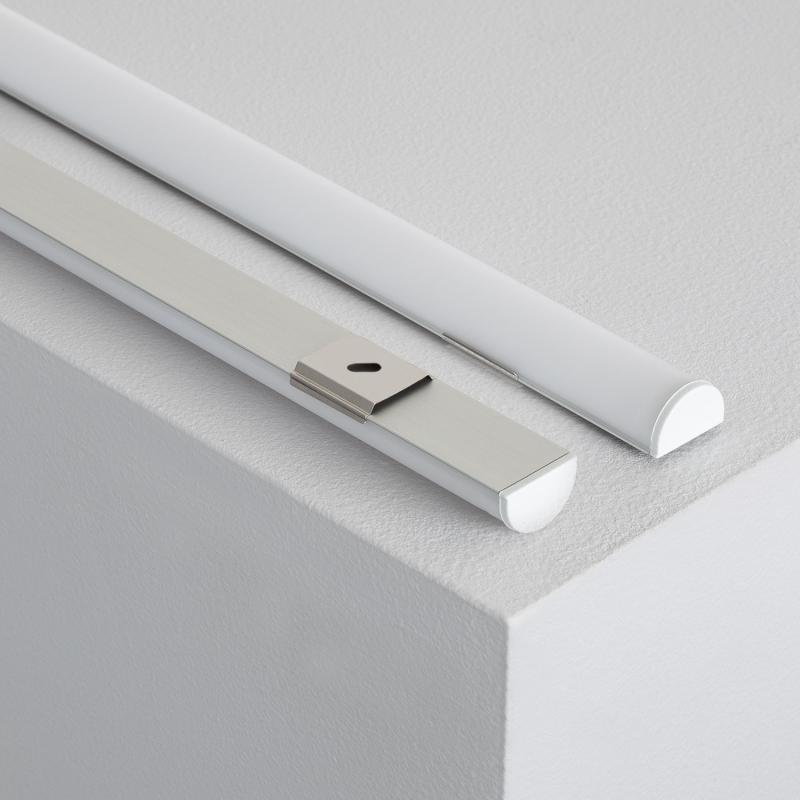 Perfil Aluminio Superficie Flexible 1m para Tiras LED hasta 12 mm