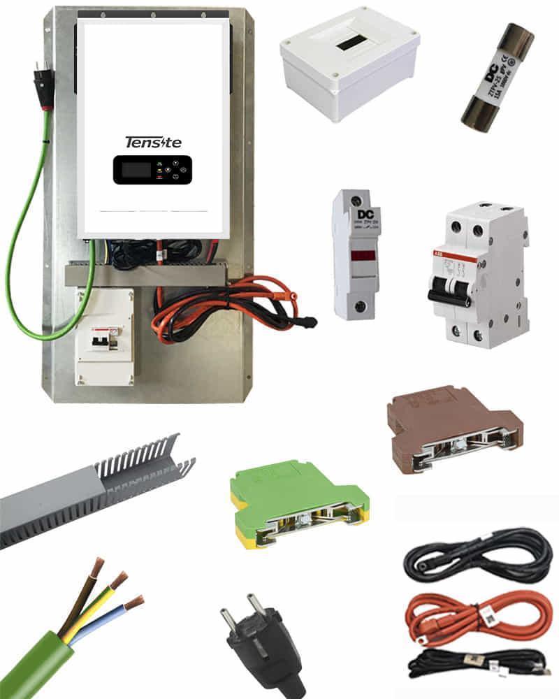 Inversor Cargador Tensite 5200W 48V Litio Tensite LV premontado con protecciones