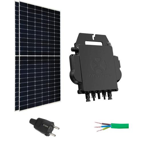 Kit Paneles Solares Balcón 1000W con Microinversor 880W