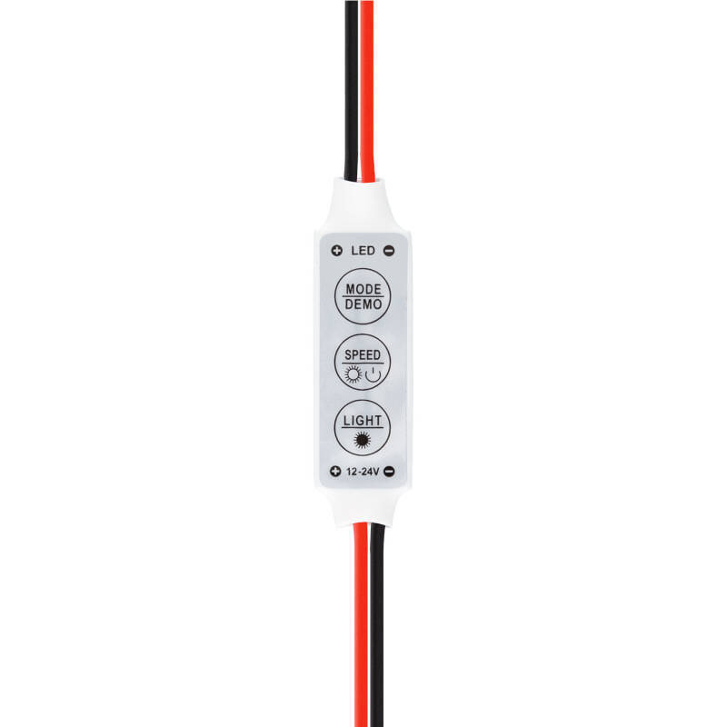 Controlador Regulador Mini Tira LED Monocolor 12-24V DC