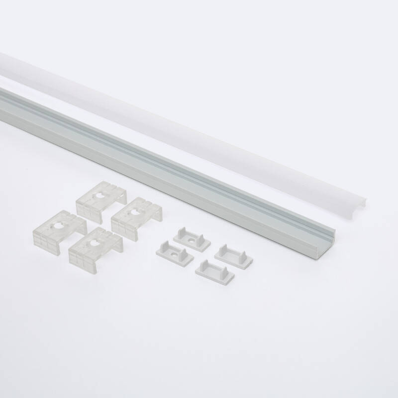 Perfil Aluminio Superficie para Tiras LED hasta 12 mm