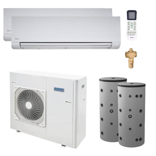 Kit Aerotermia con Fancoils Domusa Dual Clima R32 9R 9kW para 120m2