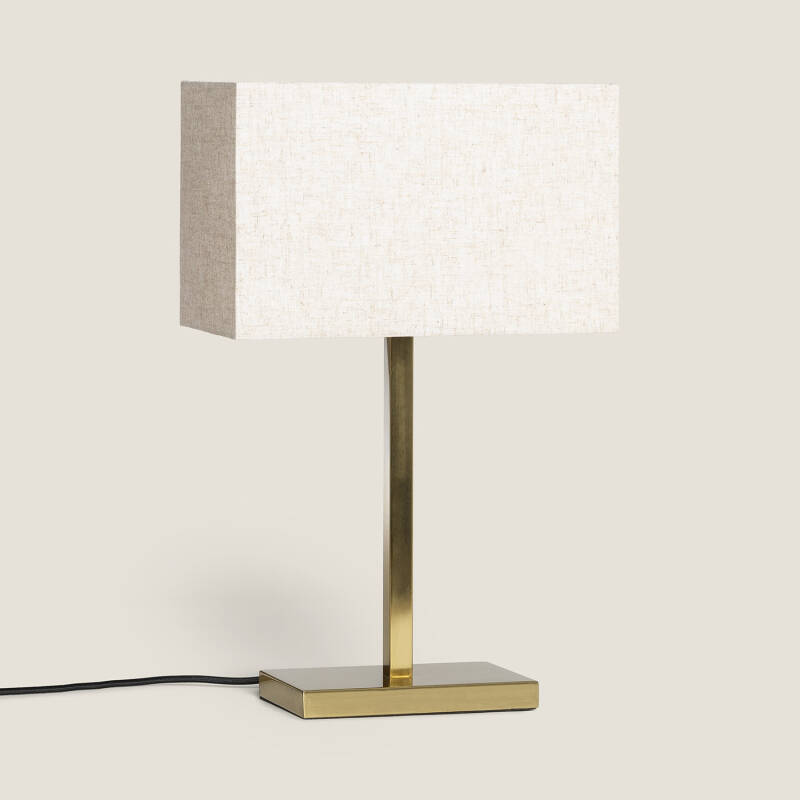 Lámpara de Mesa Metal y Tela con Puerto USB e Interruptor Táctil Katie
