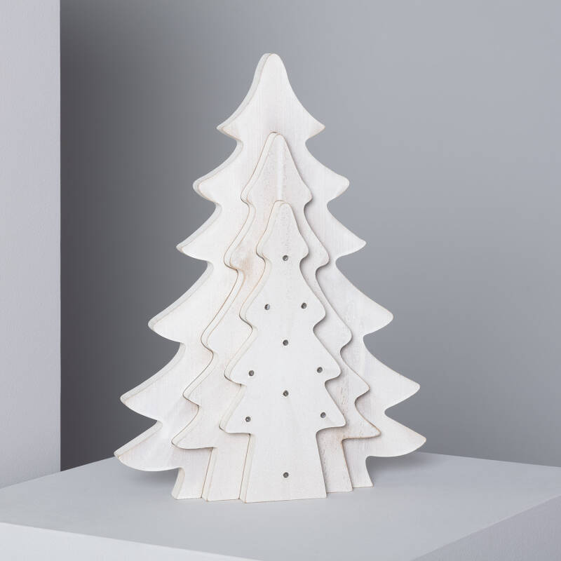 Árbol de Navidad LED Madera con Batería Kolm