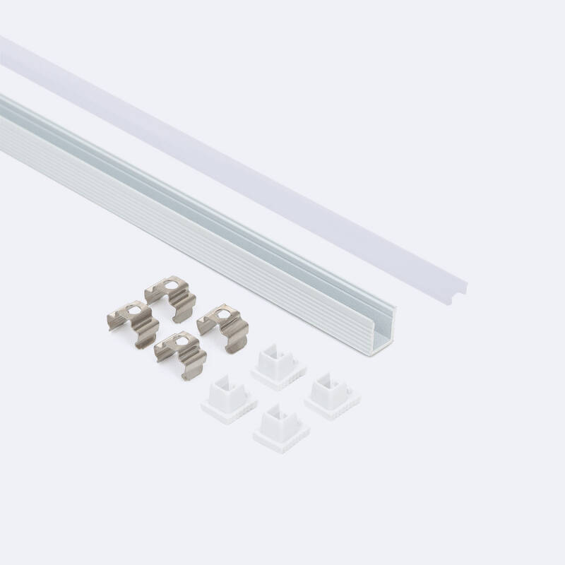Perfil Aluminio Superficie Mini para Tira LED hasta 6 mm