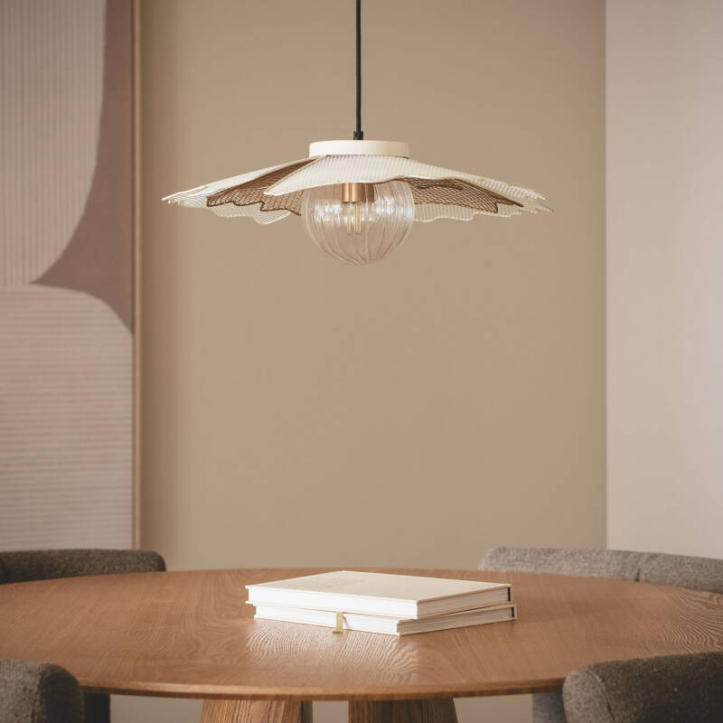 Lámpara Colgante Metal Cristal Pianella  ILUZZIA