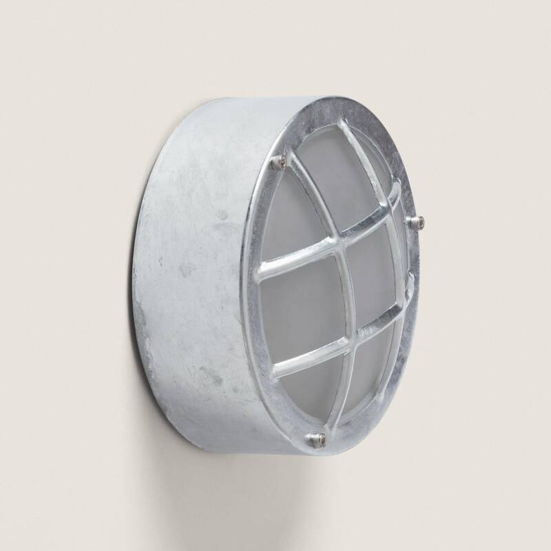 Plafón Circular para Exterior Ø200 mm Hublot Acero Galvanizado Coastal Fjord