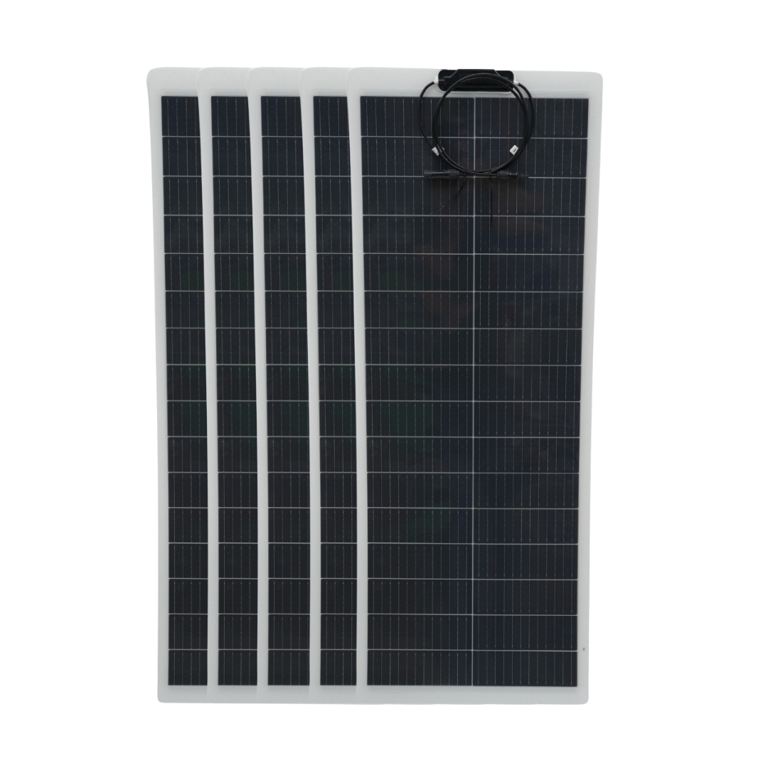 Pack 5 unidades Placas Solares Flexibles 100W 12V