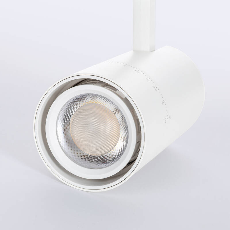Foco Carril LED Trifásico 20W Wild CCT Seleccionable Regulable TRIAC Multiángulo 24-60º