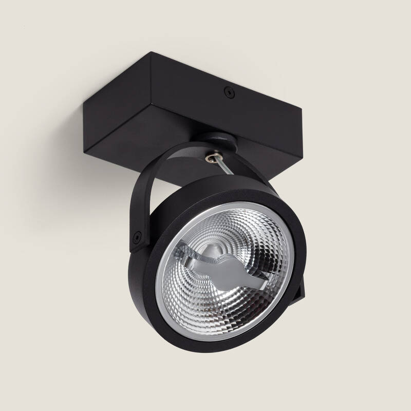 Foco LED 15W CREE de Superficie Direccionable AR111 Regulable Negro