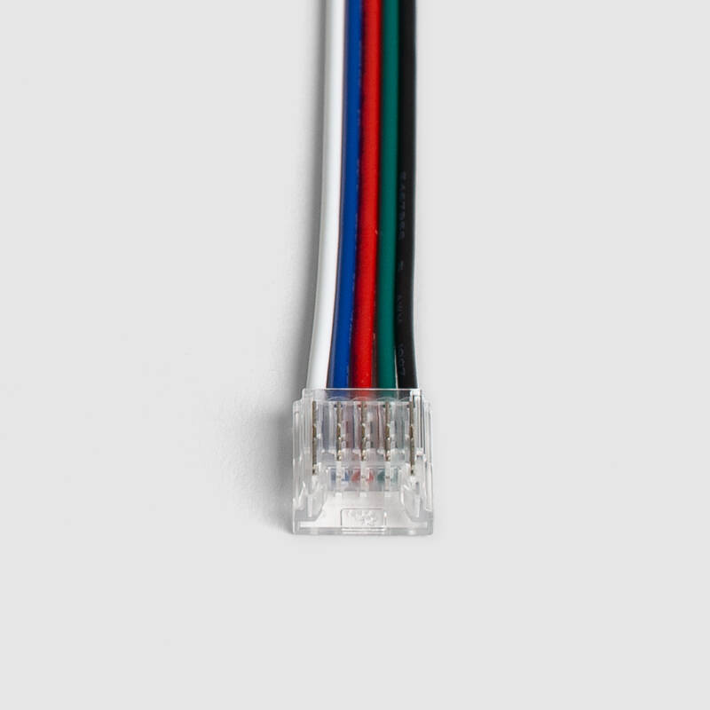 Conector para Tira LED 24V RGBW SMD Ancho 10mm IP20 Doble con Cable