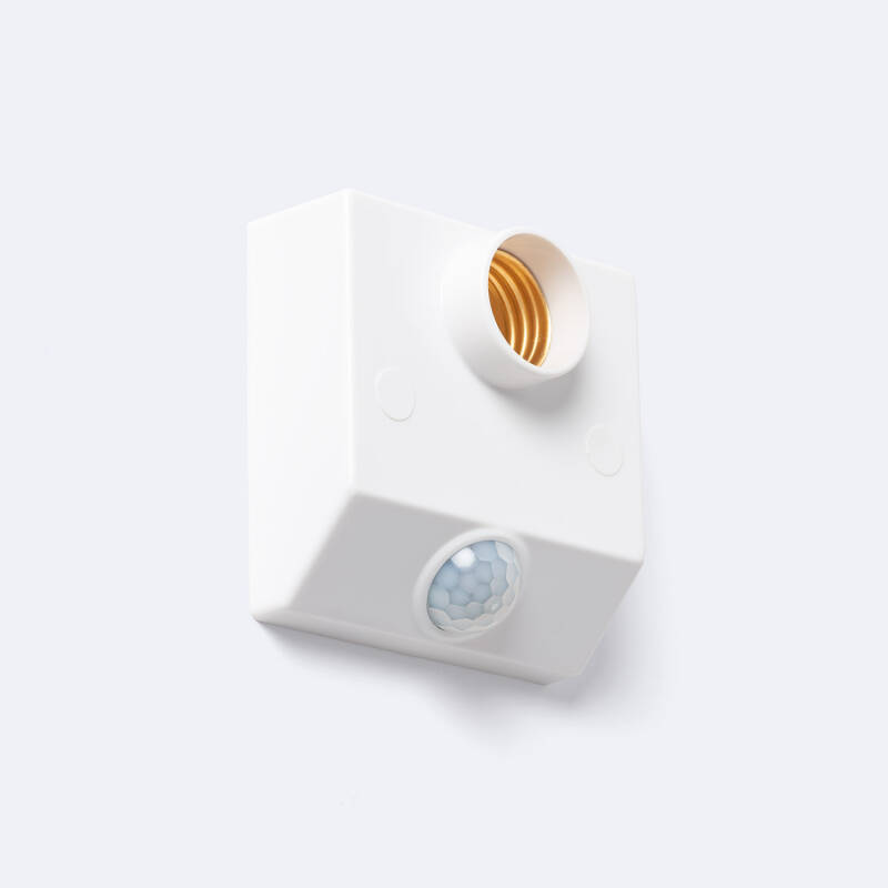 Sensor de Movimiento PIR Crepuscular 360º de Pared para Bombillas E27