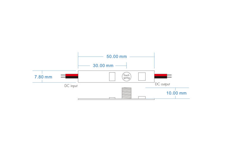 Mini Interruptor Regulador Táctil para Tira LED 12-24V SKYDANCE E1-C