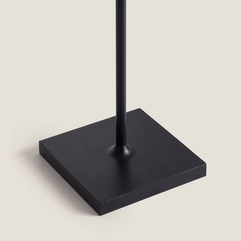 Lámpara de Mesa LED Portátil Exterior con Batería USB Recargable Metal y Ratán Medinilla