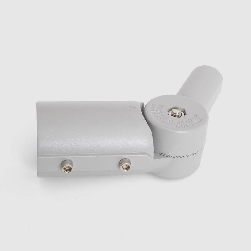 Brazo de Columna Direccionable 90º Ø44 mm para Luminarias de Alumbrado Público Gris