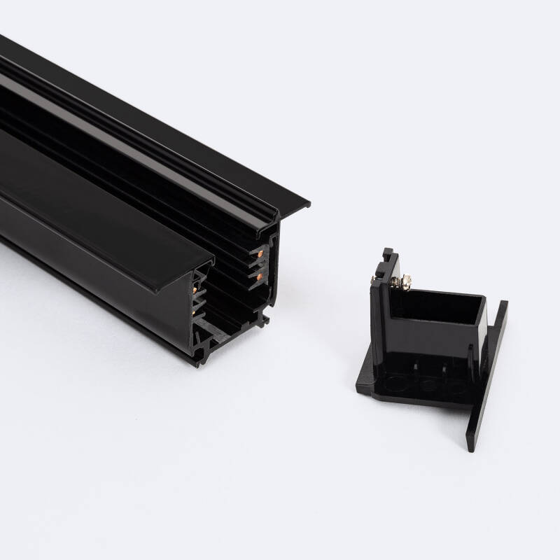 Carril Trifásico Empotrable Aluminio para Focos LED 1 Metro