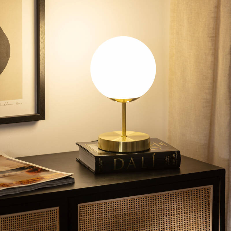 Lámpara de Mesa Metal y Cristal Moonlight