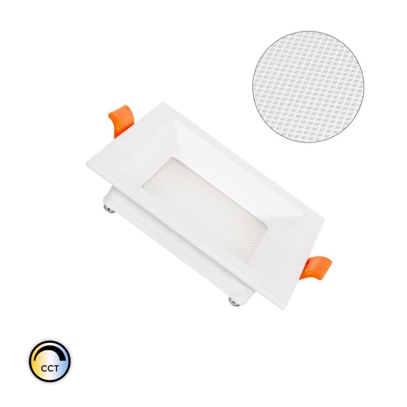 Placa LED 7W Cuadrada CCT Seleccionable Microprismático LIFUD Corte 75x75 mm