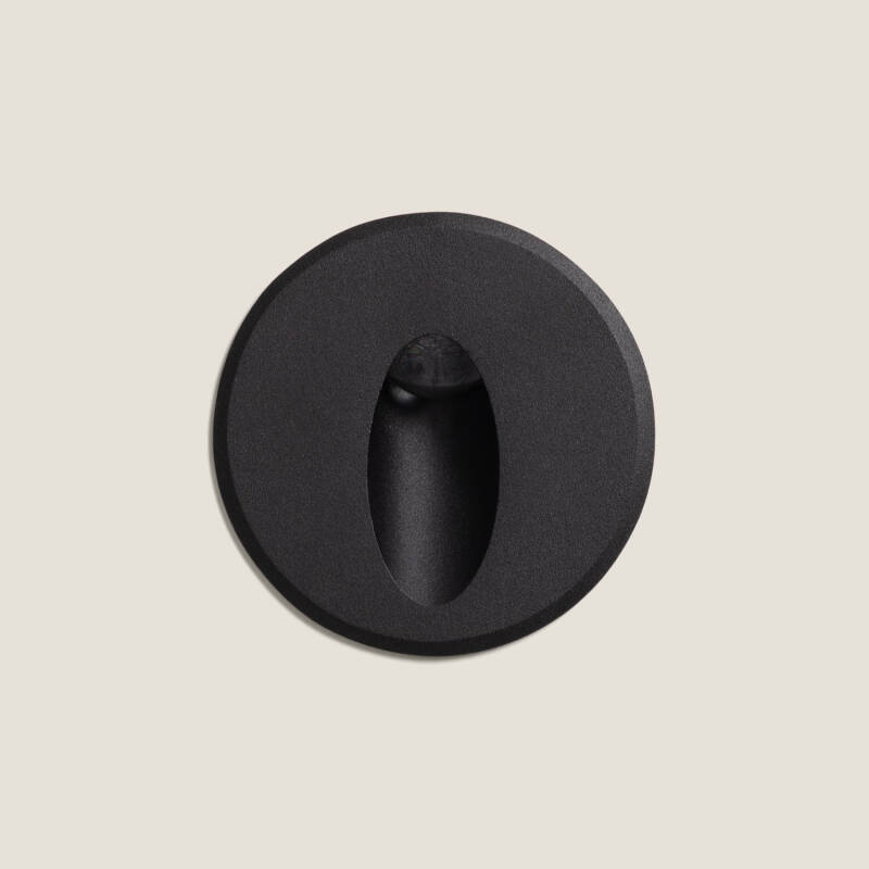 Baliza Exterior LED 3W Empotrable Pared Circular Oval Adam
