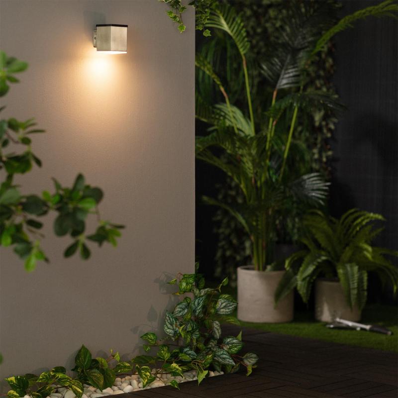 Aplique de Pared Exterior Solar LED de Aluminio Jafaro