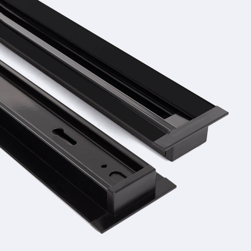 Carril Monofásico Empotrable Aluminio para Focos LED 1 Metro
