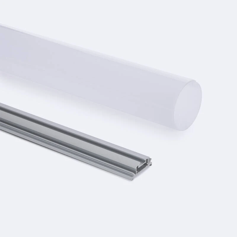 Perfil Aluminio Colgante Redondo 2m para Tira LED hasta 22 mm
