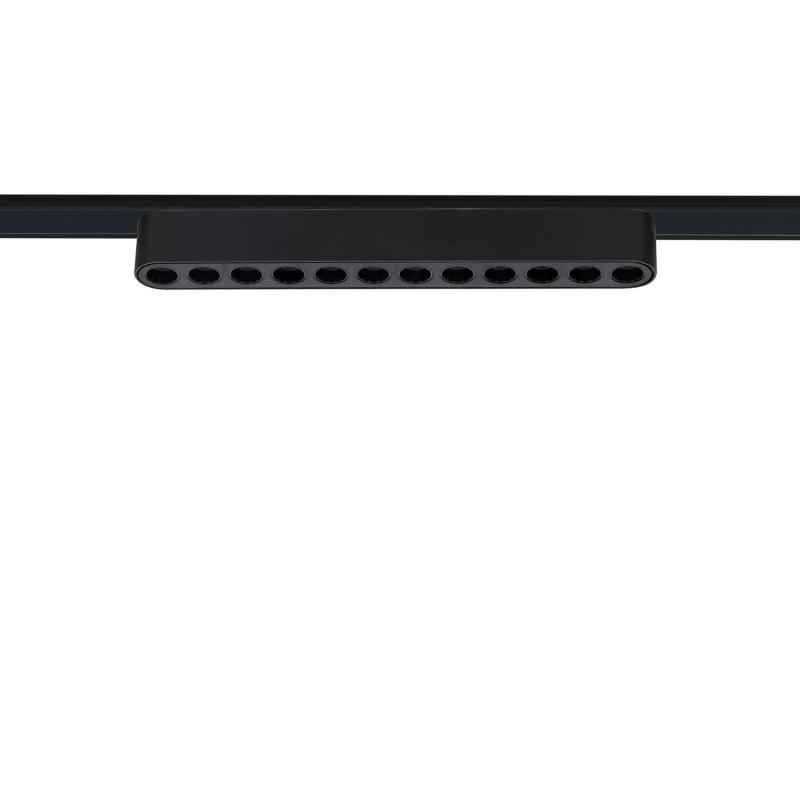 Foco Carril Lineal LED Magnético 25mm SuperSlim 12W 48V Negro Optic 222mm