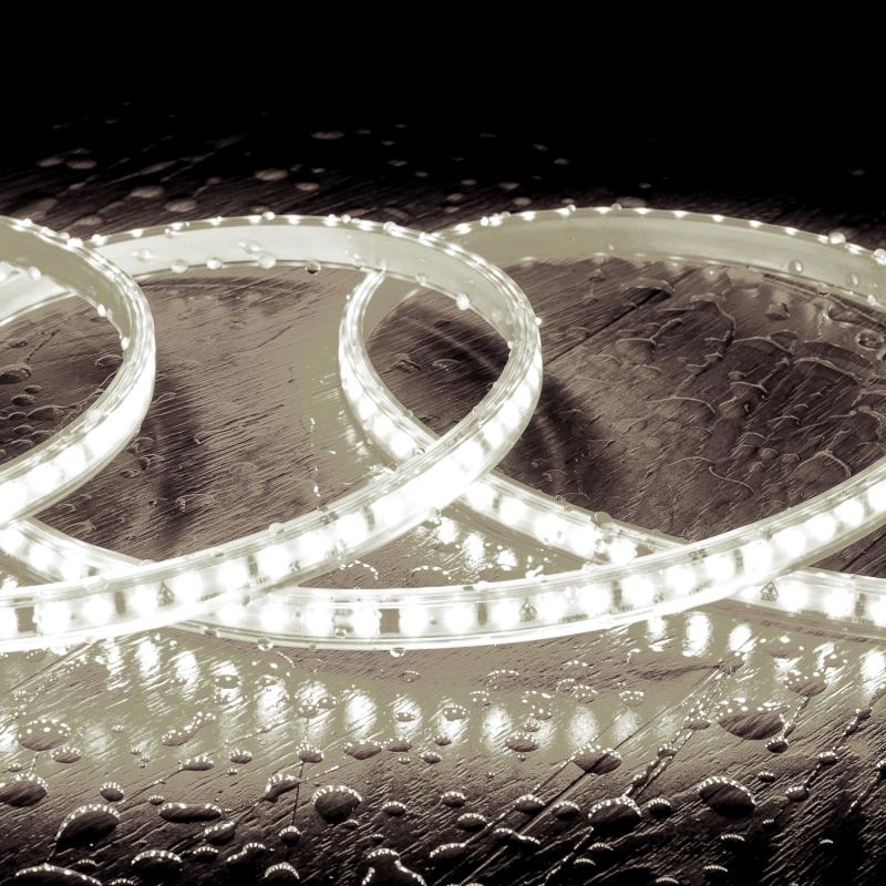 Tira LED Regulable 220V SMD Autorrectificada 120 LED/m BOBINA 50m 10W/m 1000lm/m Ancho 12mm Corte 10cm IP65